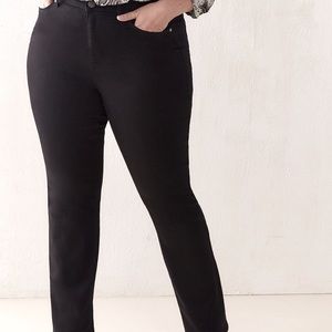 Black plus size boot cut jeans